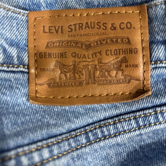 Levi's Premium Jeans Women's 28 Ribcage Straight Ankle High Rise Button Fly Blue - Picture 9 of 16